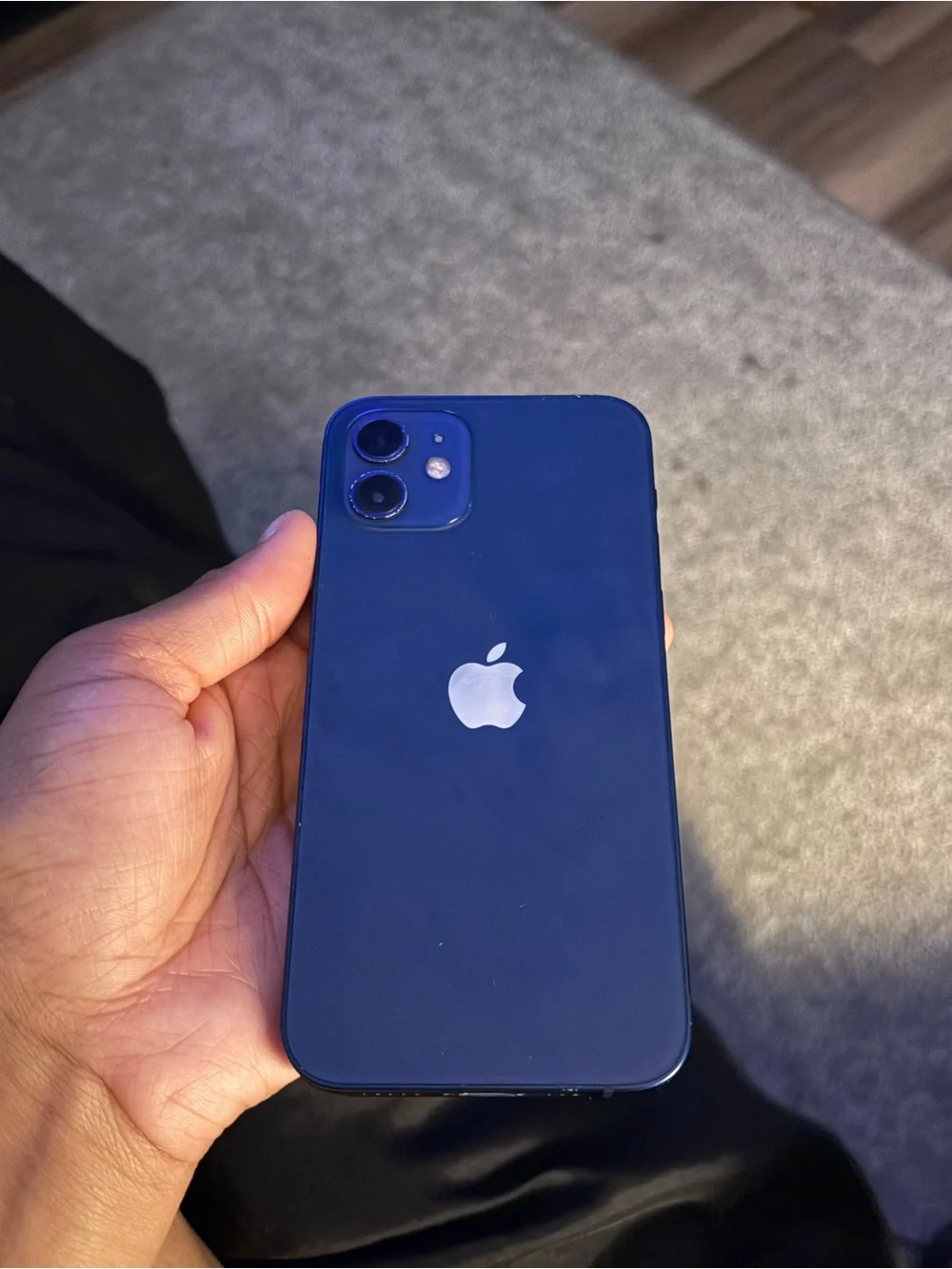 Apple iPhone Black Front with Blue Welcome Screen